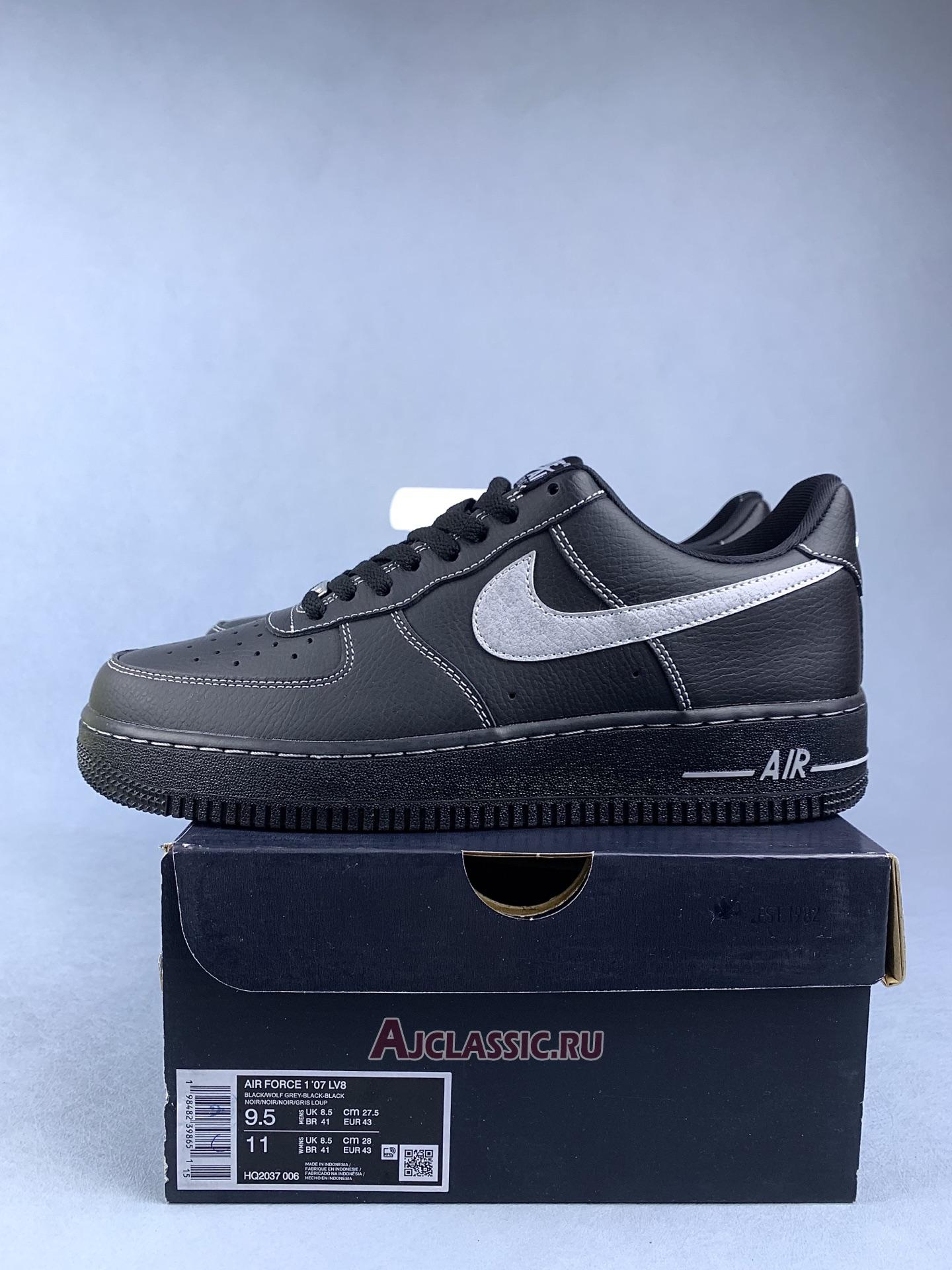 New Nike Air Force 1 Low 07 LV8 "Black Grey" HQ2037-006 Shoes