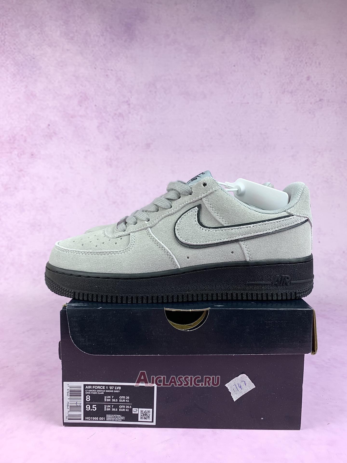 New Nike Air Force 1 Low 07 LV8 "Light Smoke Grey Suede Black" HQ1966-001 Shoes