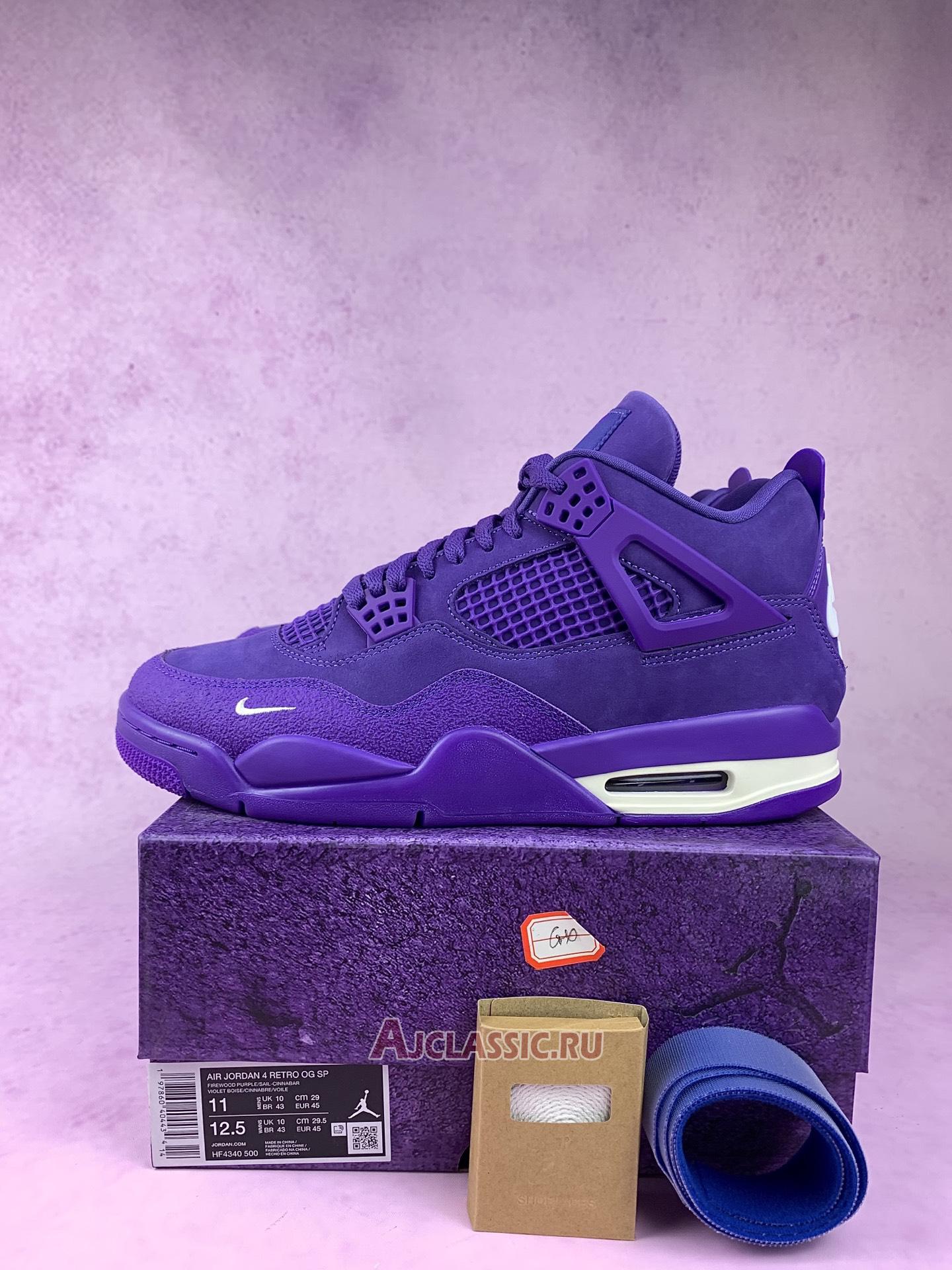 New Nigel Sylvester x Air Jordan 4 Brick by Brick "Purple Rain" HF4340-500 Shoes