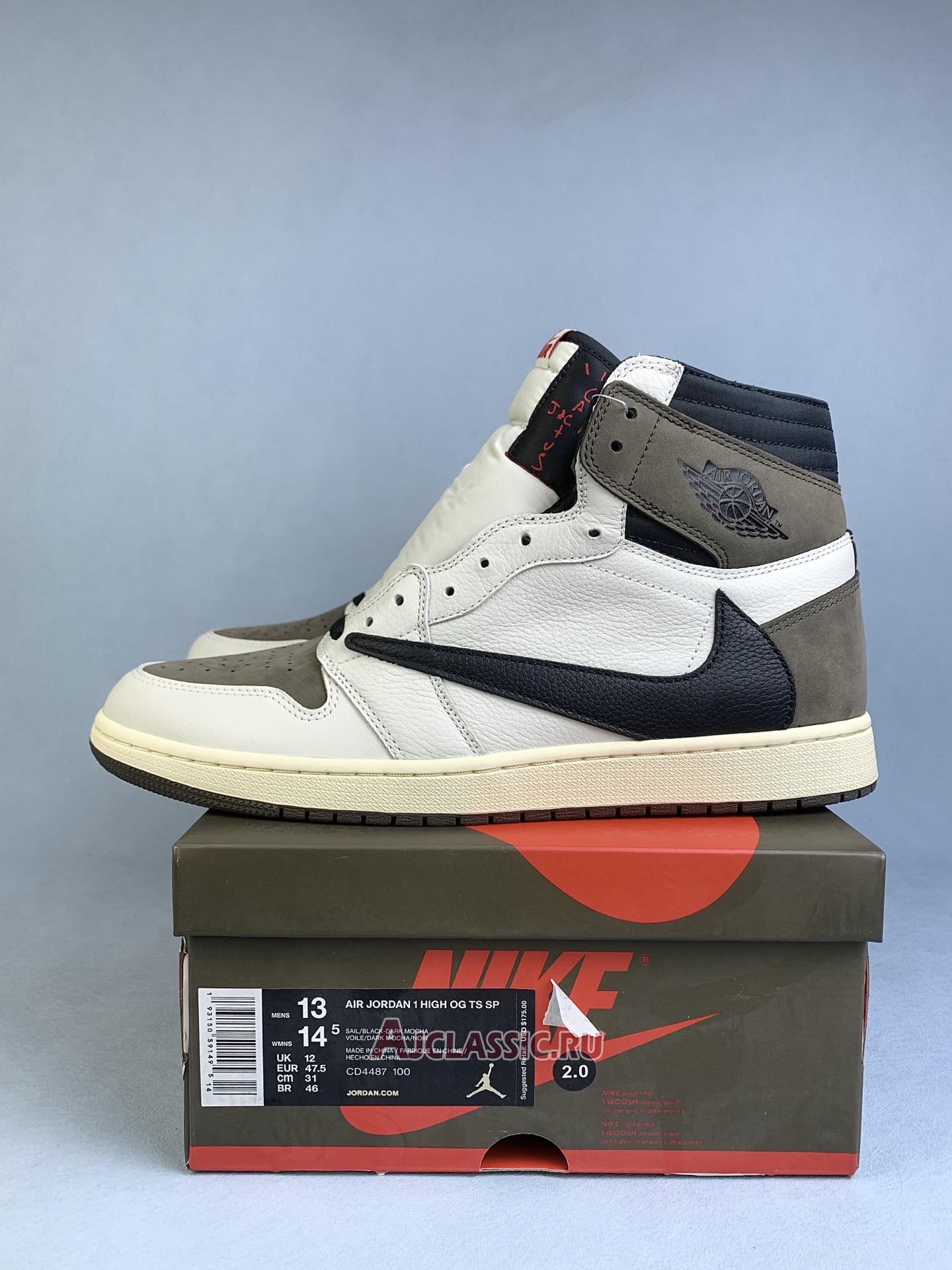 New Travis Scott x Air Jordan 1 Retro High OG SP "Reverse Alternate" CD4487-100-7 Shoes