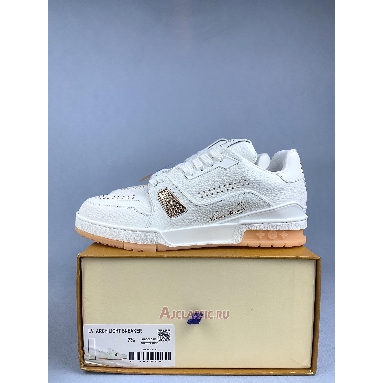 Buy Louis Vuitton LV Trainer White Orange White 1AHTGO Quality Reps Replicas Shoes