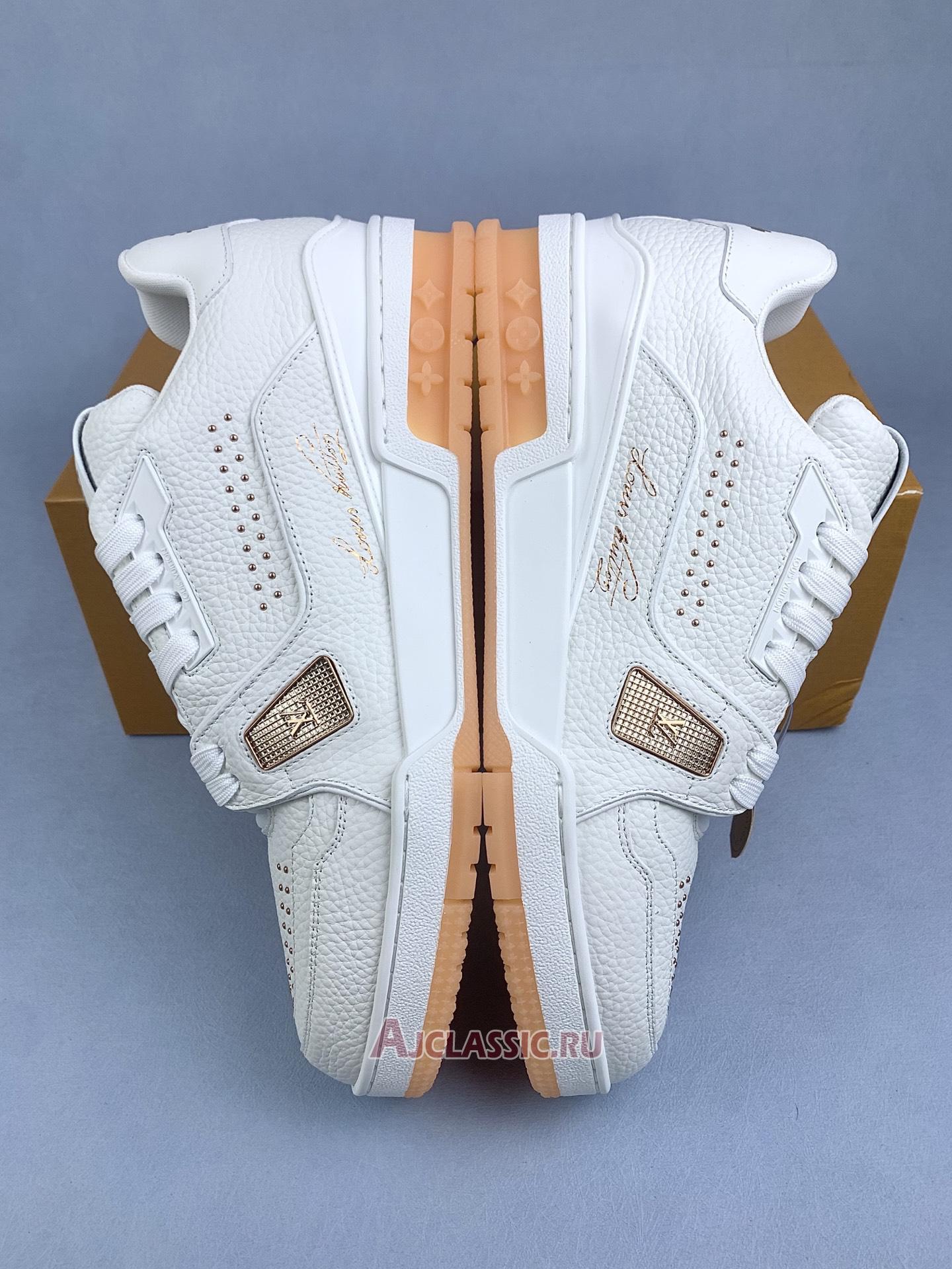 New Louis Vuitton LV Trainer "White Orange" 1AHTGO Shoes