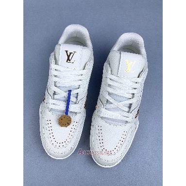 Buy Louis Vuitton LV Trainer White Orange White 1AHTGO Quality Reps Replicas Shoes