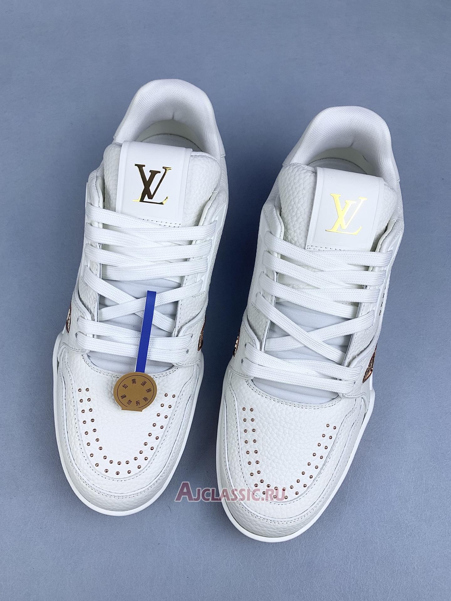 New Louis Vuitton LV Trainer "White Orange" 1AHTGO Shoes