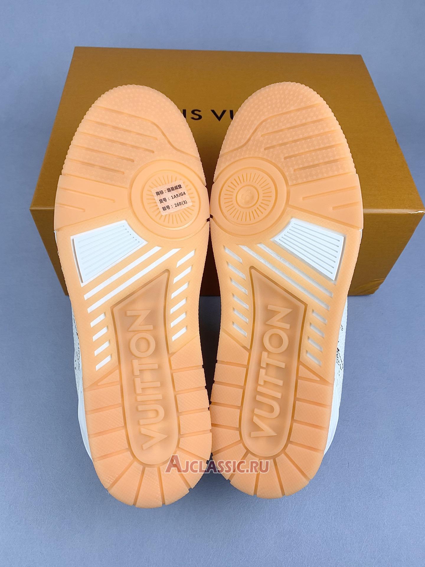 New Louis Vuitton LV Trainer "White Orange" 1AHTGO Shoes