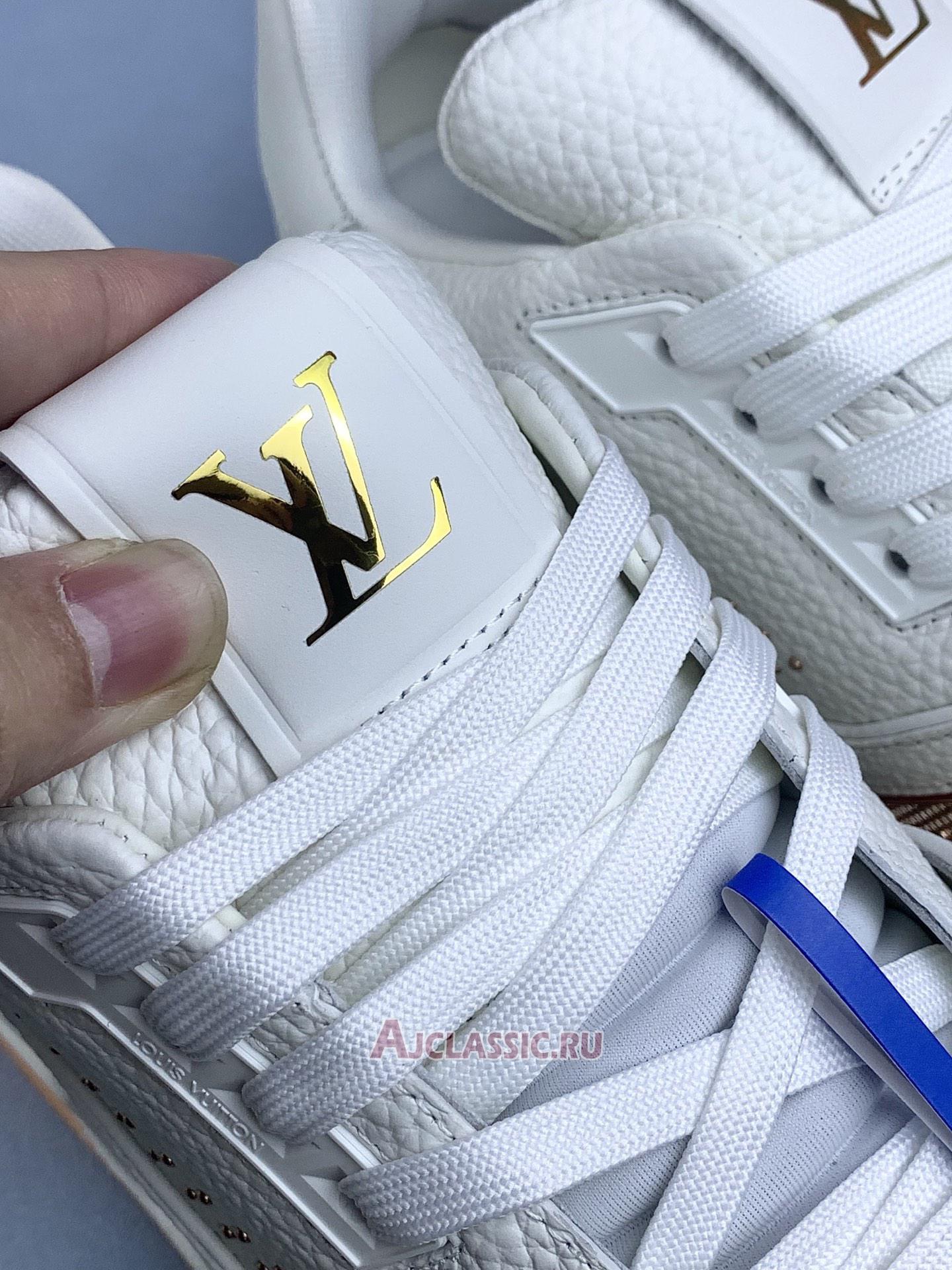 New Louis Vuitton LV Trainer "White Orange" 1AHTGO Shoes
