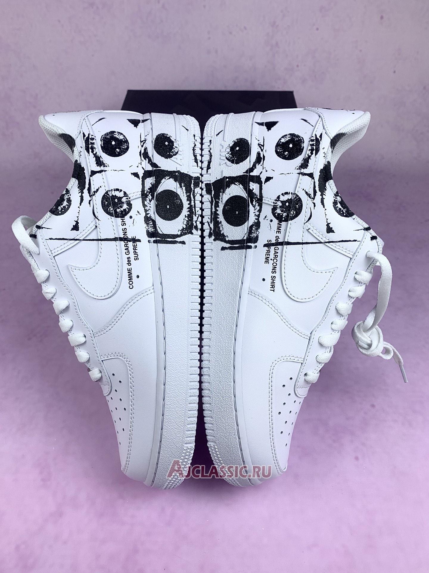 New Supreme x Comme des Garcons SHIRT x Nike Air Force 1 Low "Eyes" 923044-100 Shoes