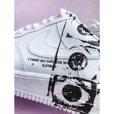 Buy Supreme x Comme des Garcons SHIRT x Nike Air Force 1 Low Eyes White 923044-100 Quality Reps Replicas Shoes