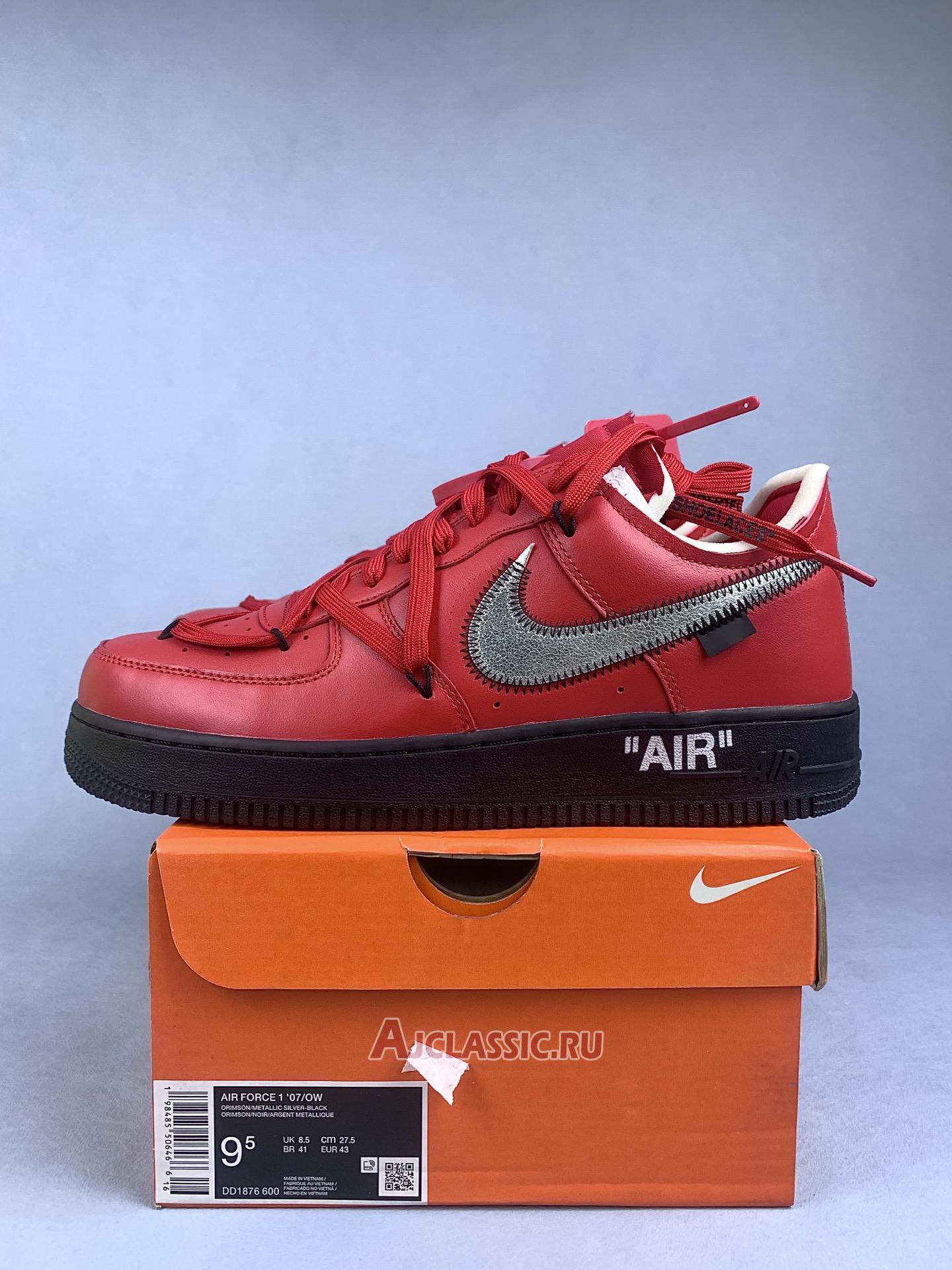 New Off-White x Nike Air Force 1 Overlace "Crimson" DD1876-600 Shoes