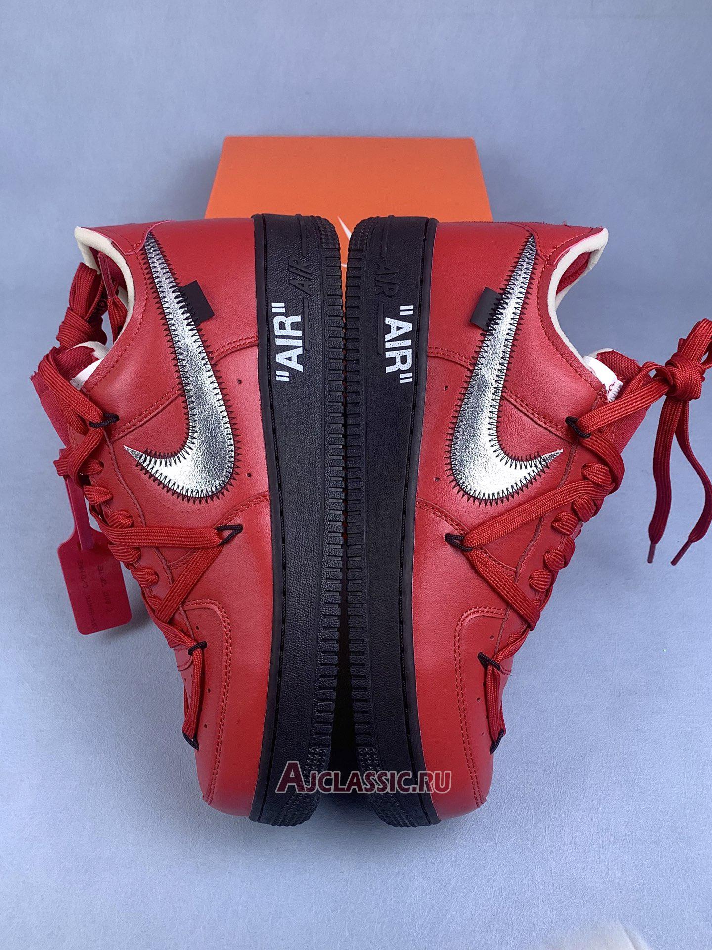 New Off-White x Nike Air Force 1 Overlace "Crimson" DD1876-600 Shoes