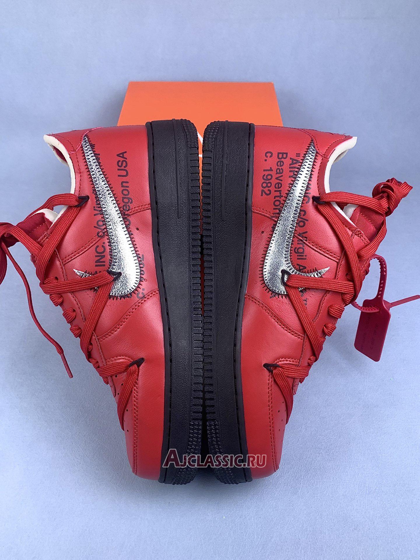 New Off-White x Nike Air Force 1 Overlace "Crimson" DD1876-600 Shoes