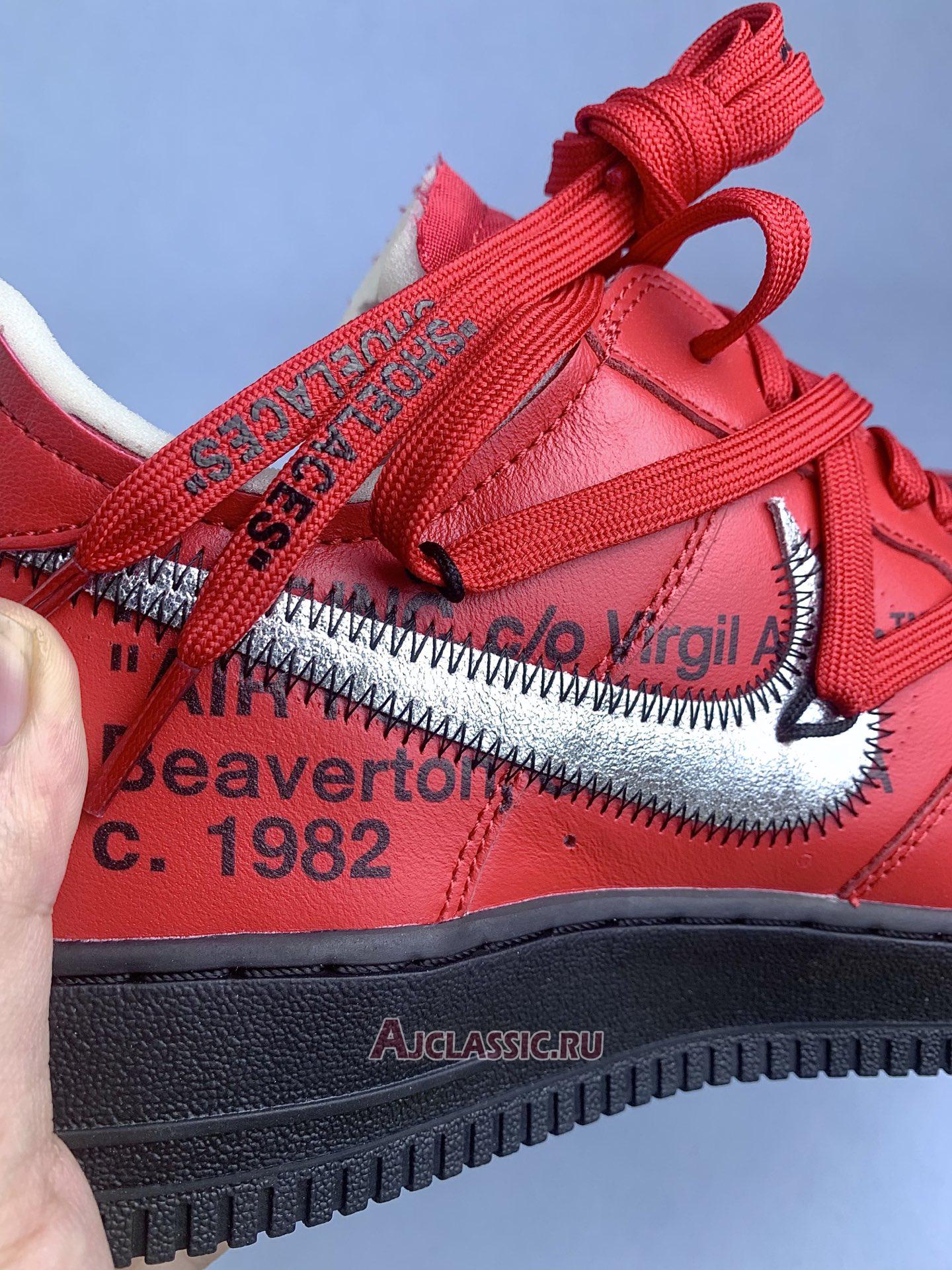 New Off-White x Nike Air Force 1 Overlace "Crimson" DD1876-600 Shoes