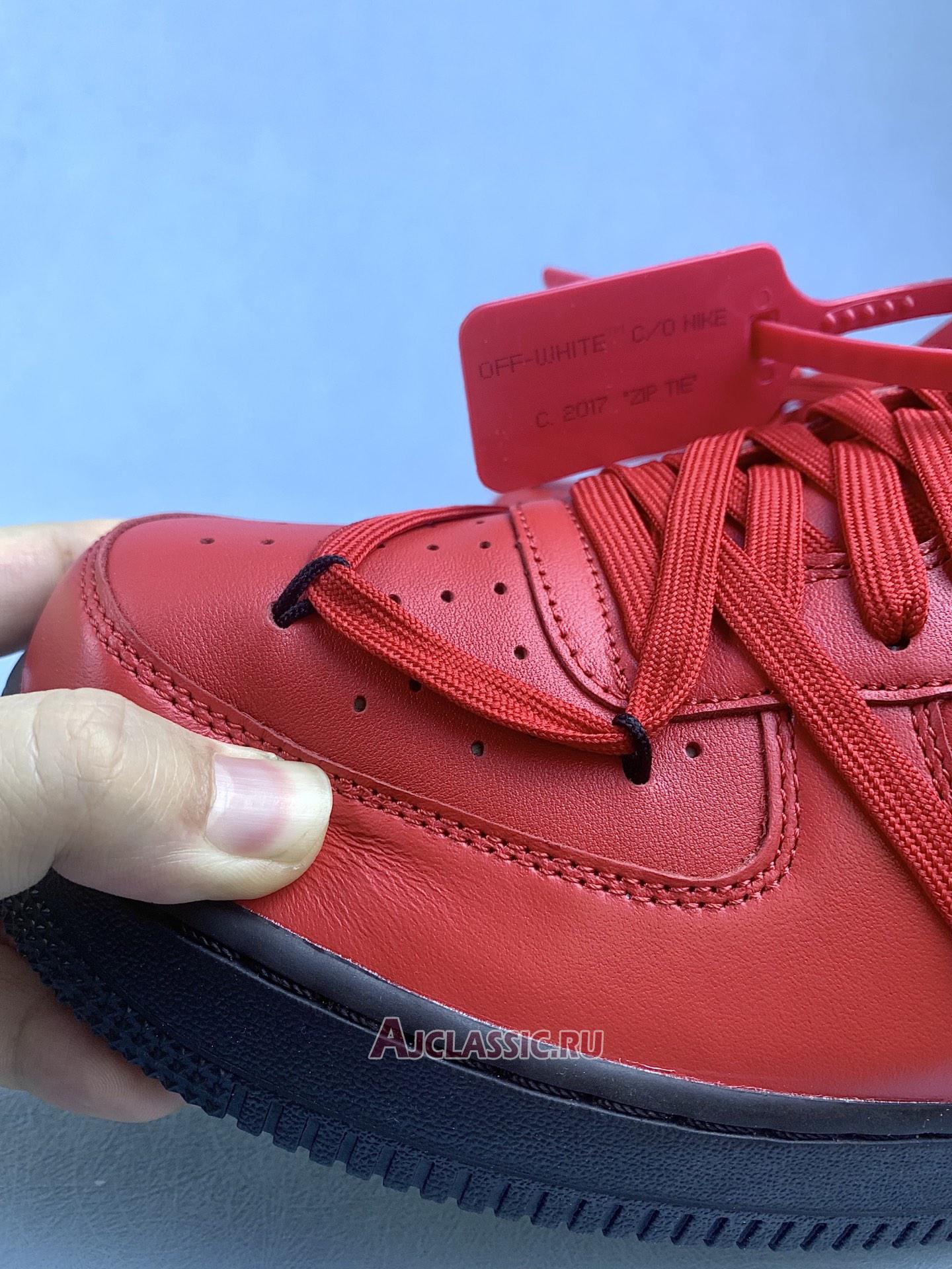 New Off-White x Nike Air Force 1 Overlace "Crimson" DD1876-600 Shoes