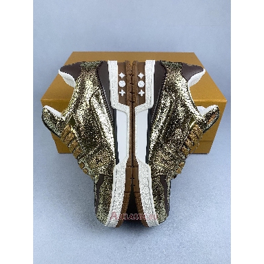 Buy Louis Vuitton LV Trainer Sneaker Gold Gold 1AJA14 Quality Reps Replicas Shoes