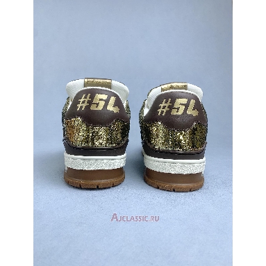 Buy Louis Vuitton LV Trainer Sneaker Gold Gold 1AJA14 Quality Reps Replicas Shoes