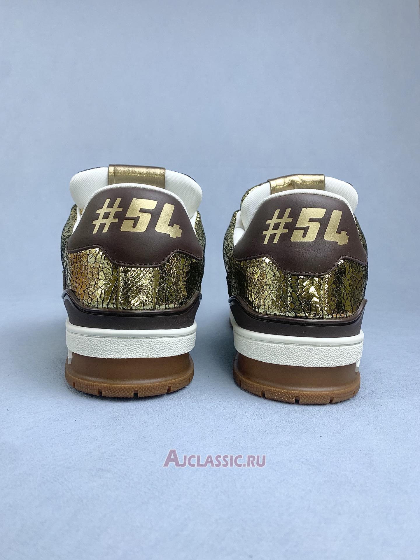 New Louis Vuitton LV Trainer Sneaker "Gold" 1AJA14 Shoes
