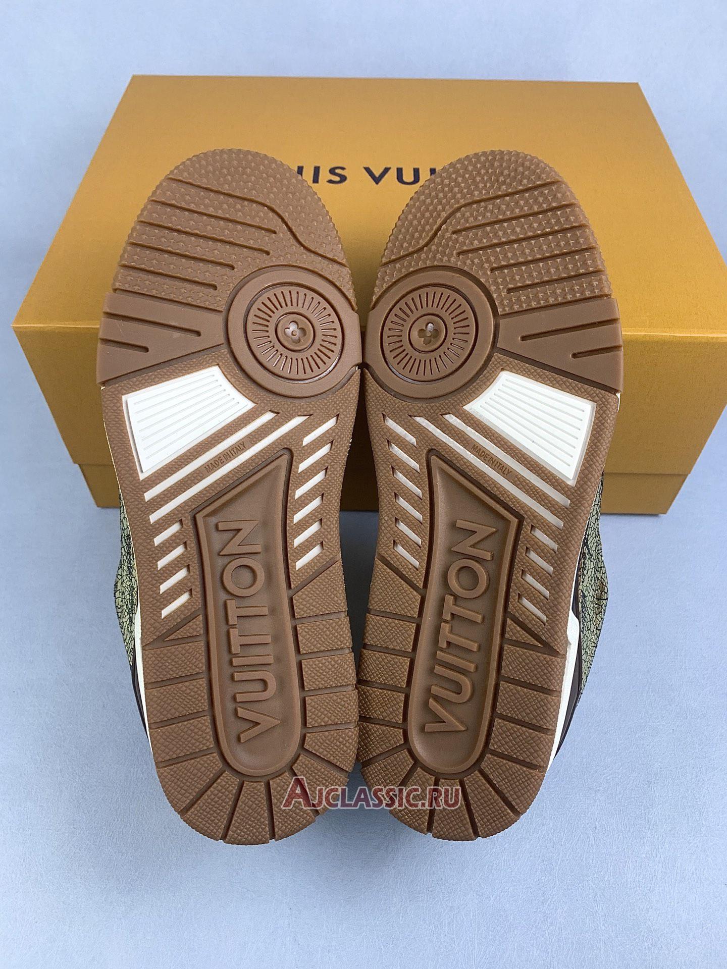 New Louis Vuitton LV Trainer Sneaker "Gold" 1AJA14 Shoes