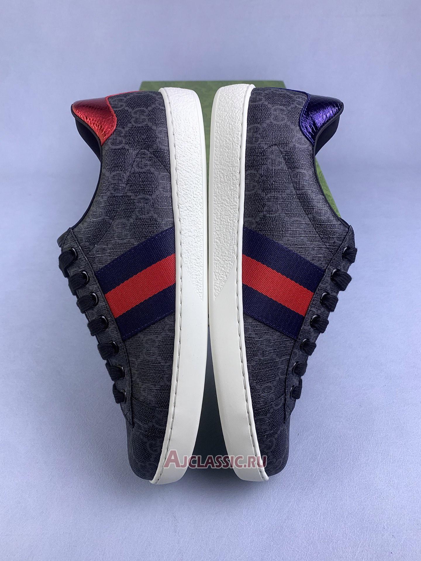 New Gucci Ace GG Supreme "Black Grey" 429445 K2LH0 1130 Shoes