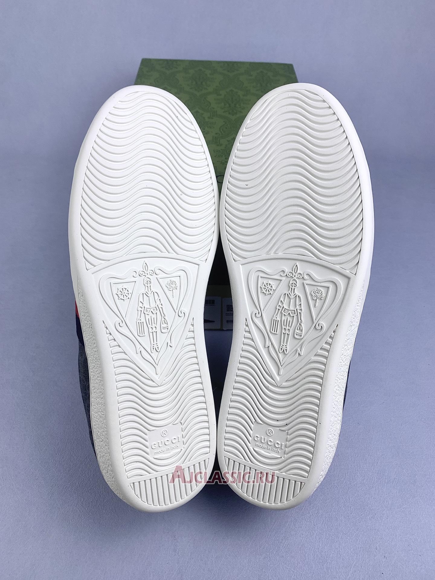 New Gucci Ace GG Supreme "Black Grey" 429445 K2LH0 1130 Shoes