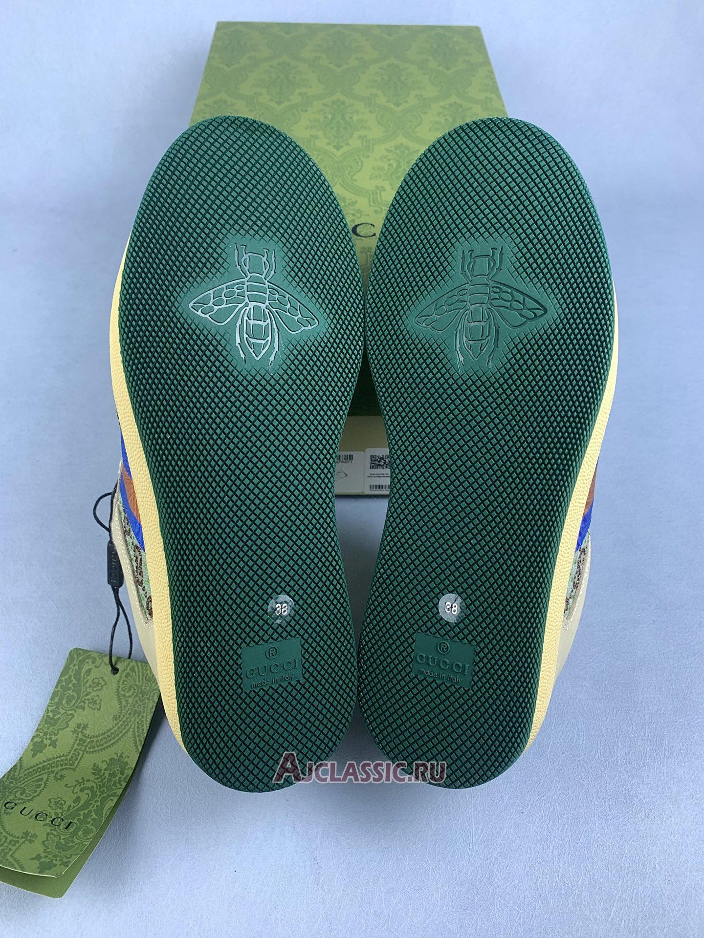 New Gucci Screener "Brown Blue Red" 677423 9SFR0 4983-2 Shoes