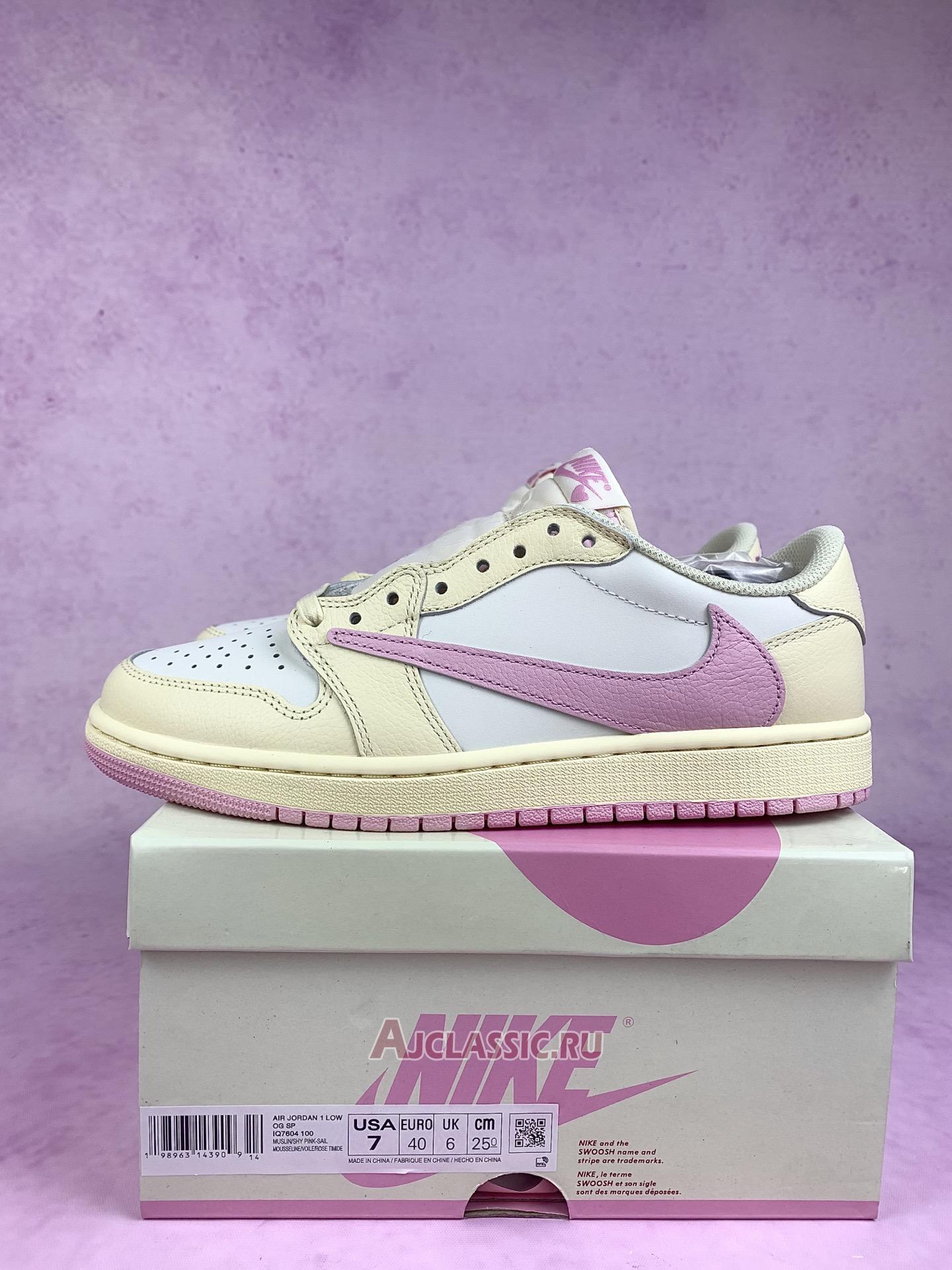 New Travis Scott x Air Jordan 1 Low OG "Sail Shy Pink" IQ7604-101 Shoes