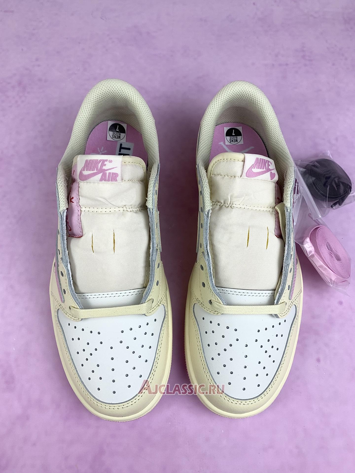 New Travis Scott x Air Jordan 1 Low OG "Sail Shy Pink" IQ7604-101 Shoes