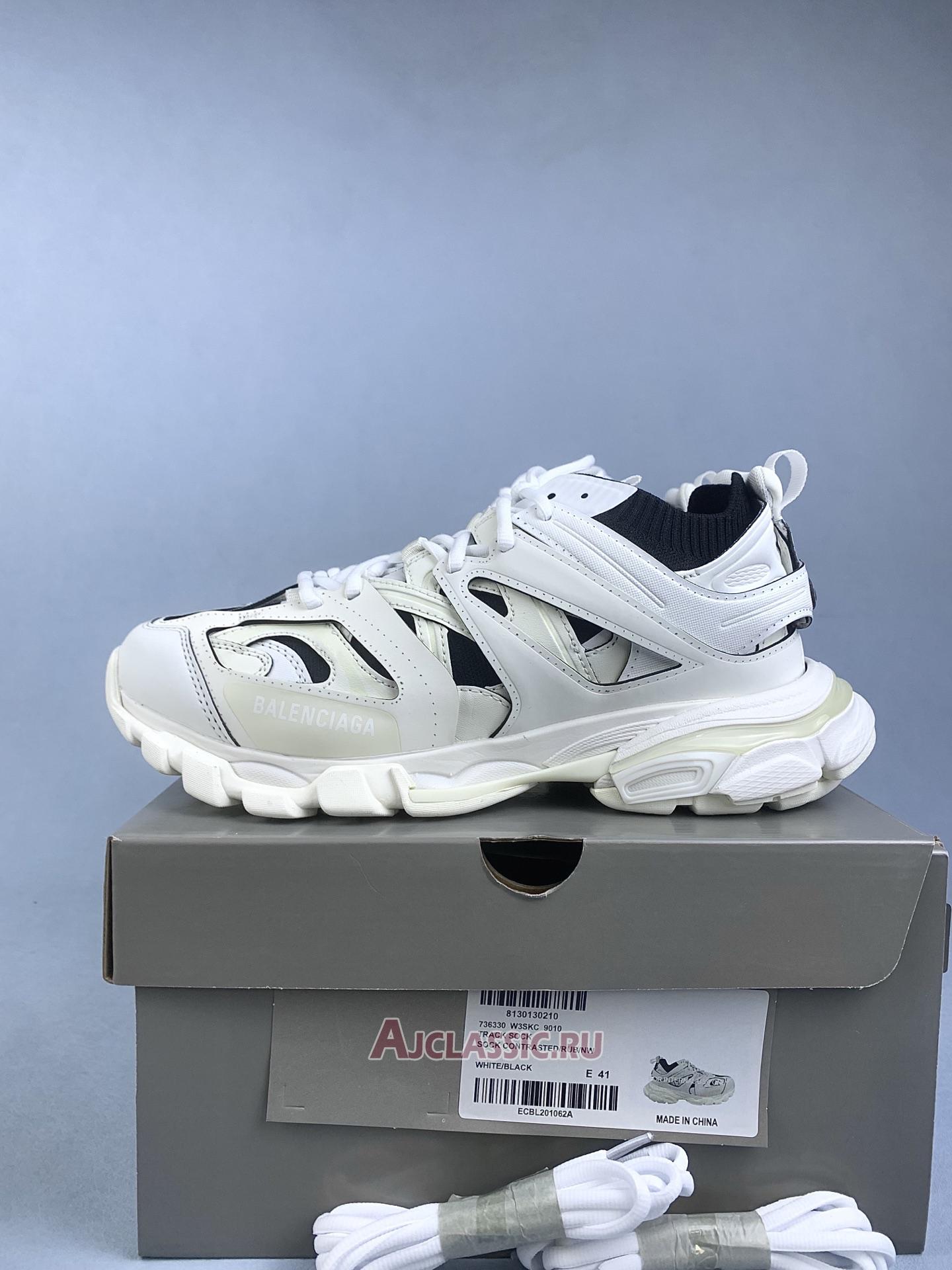 New Balenciaga Track Sock Sneaker "White Black" 736330 W3SKC 9010 Shoes