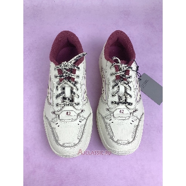 Buy Balenciaga Hamptons Medium Worn-Out Off White Red White 841765 WCURS 9960 Quality Reps Replicas Shoes