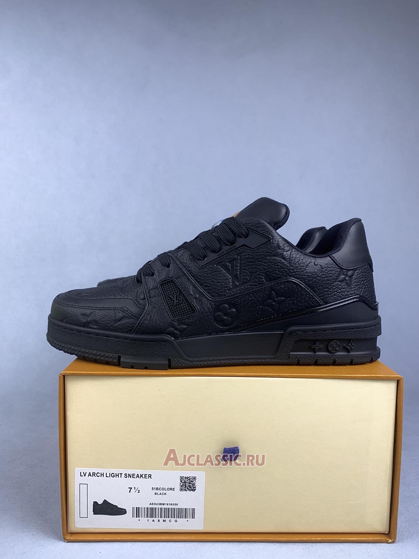 New Louis Vuitton LV Trainer Sneaker "Black Monogram-Embossed" 1A7WET Shoes