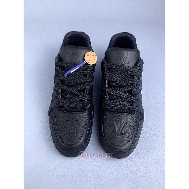 Buy Louis Vuitton LV Trainer Sneaker Black Monogram-Embossed Black 1A7WET Quality Reps Replicas Shoes