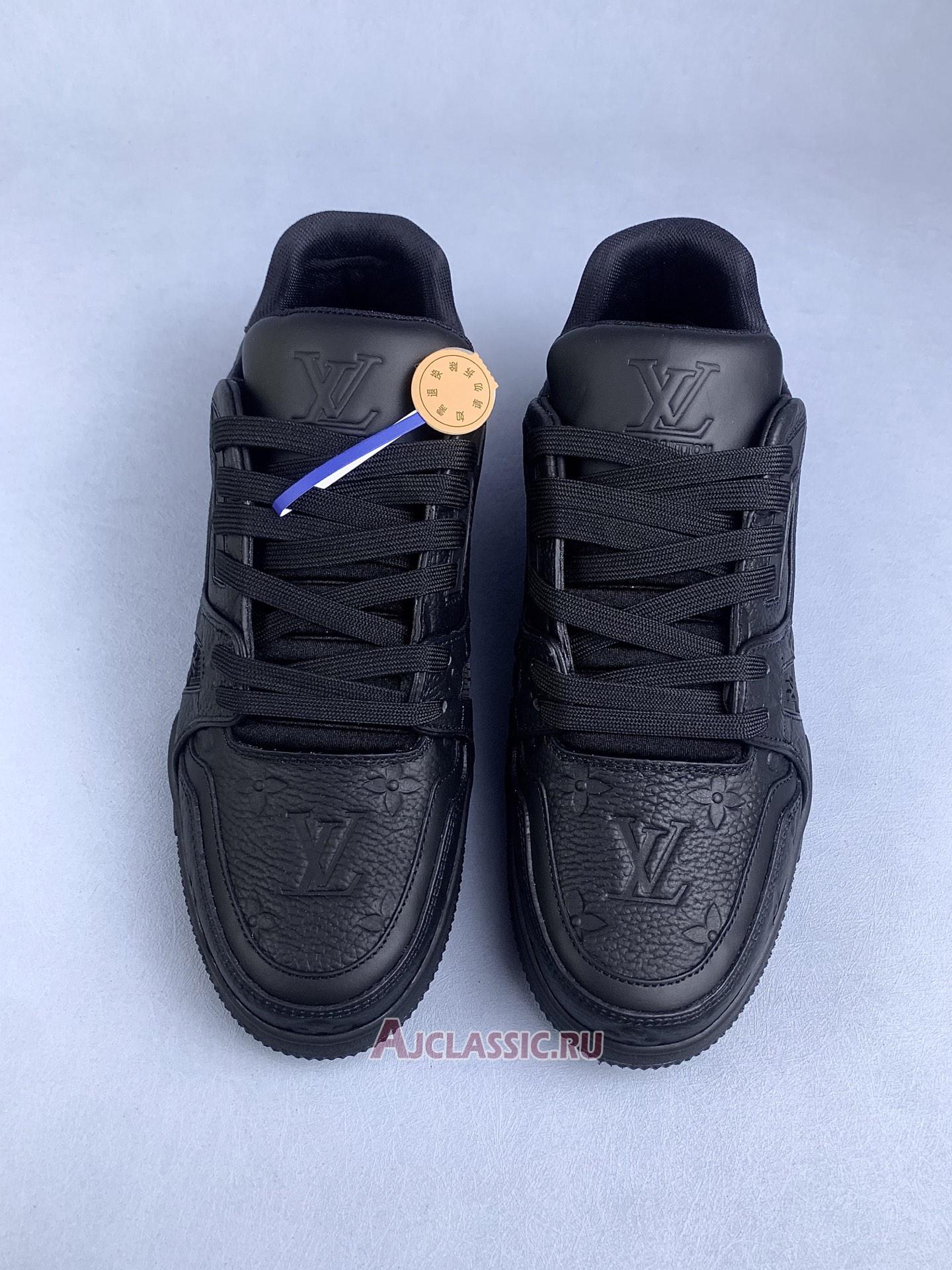 New Louis Vuitton LV Trainer Sneaker "Black Monogram-Embossed" 1A7WET Shoes