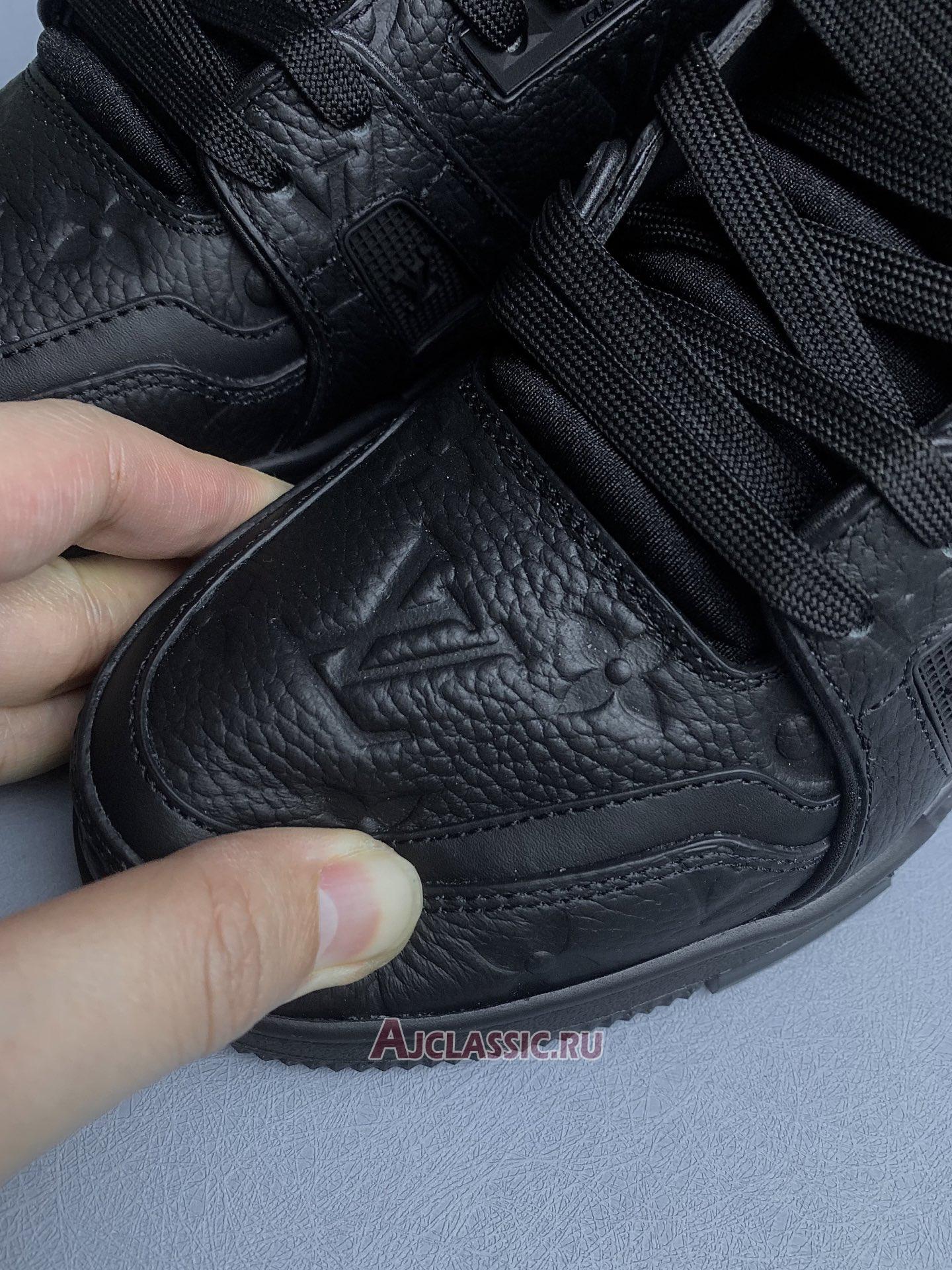 New Louis Vuitton LV Trainer Sneaker "Black Monogram-Embossed" 1A7WET Shoes
