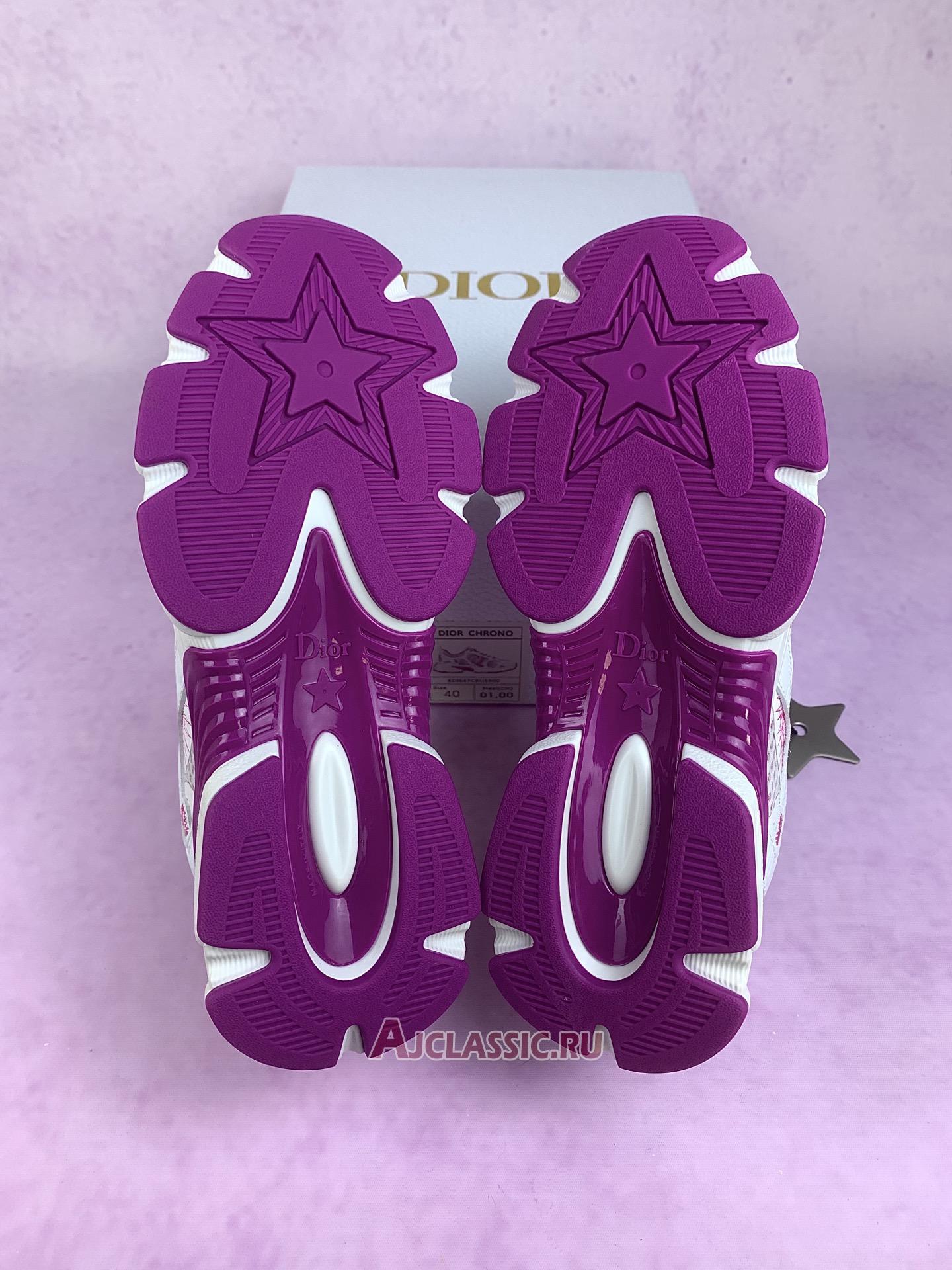 New Dior Wmns Chrono Sneaker "White Fuchsia" KCK414TRM S89W Shoes