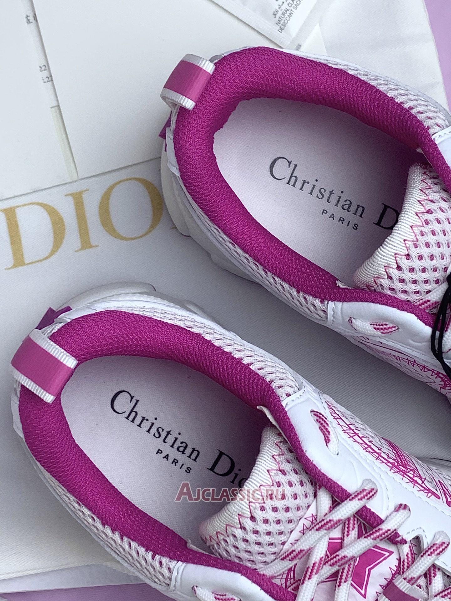 New Dior Wmns Chrono Sneaker "White Fuchsia" KCK414TRM S89W Shoes
