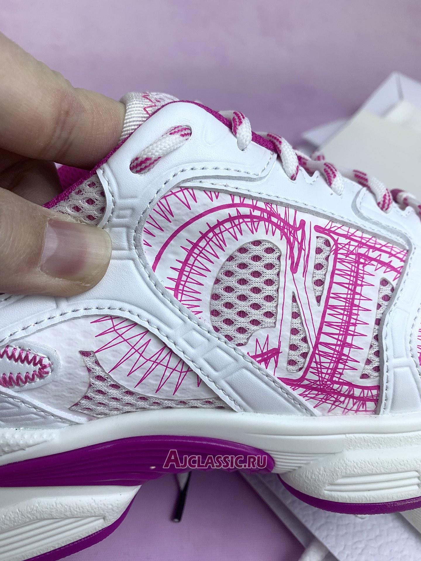 New Dior Wmns Chrono Sneaker "White Fuchsia" KCK414TRM S89W Shoes