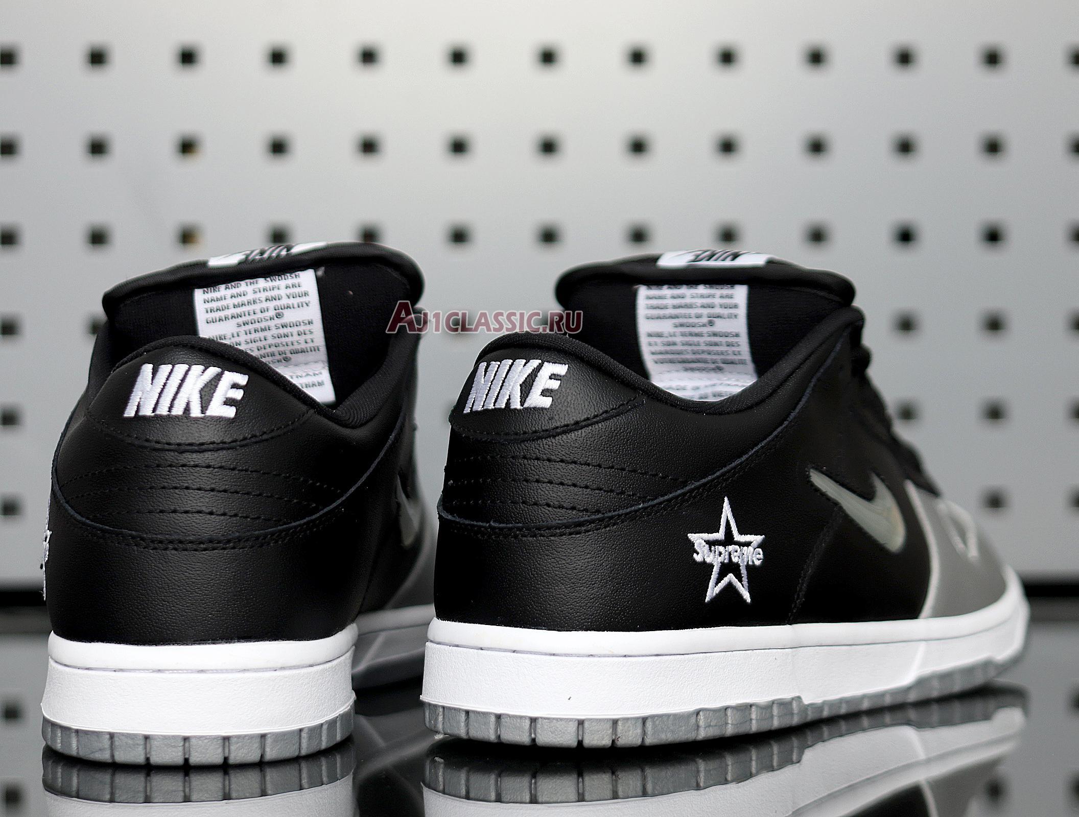 New Nike Supreme x Dunk SB Low QS "Metallic Silver" CK3480-001 Shoes