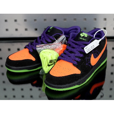 Nike Dunk Low SB Night of Mischief BQ6817-006 Black/Total Orange-Court Purple-Volt Mens Womens Shoes