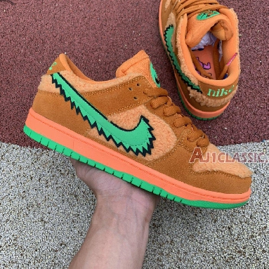 Grateful Dead x Nike SB Dunk Low Orange Bear CJ5378-800 Bright Ceramic/Green Spark Mens Womens Shoes
