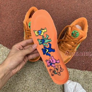 Grateful Dead x Nike SB Dunk Low Orange Bear CJ5378-800 Bright Ceramic/Green Spark Mens Womens Shoes