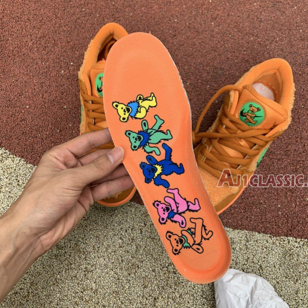 New Grateful Dead x Nike SB Dunk Low "Orange Bear" CJ5378-800 Shoes