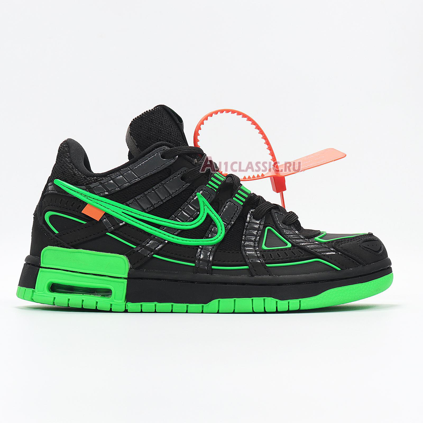 Nike OffWhite x Air Rubber Dunk Green Strike CU6015001 Black/White
