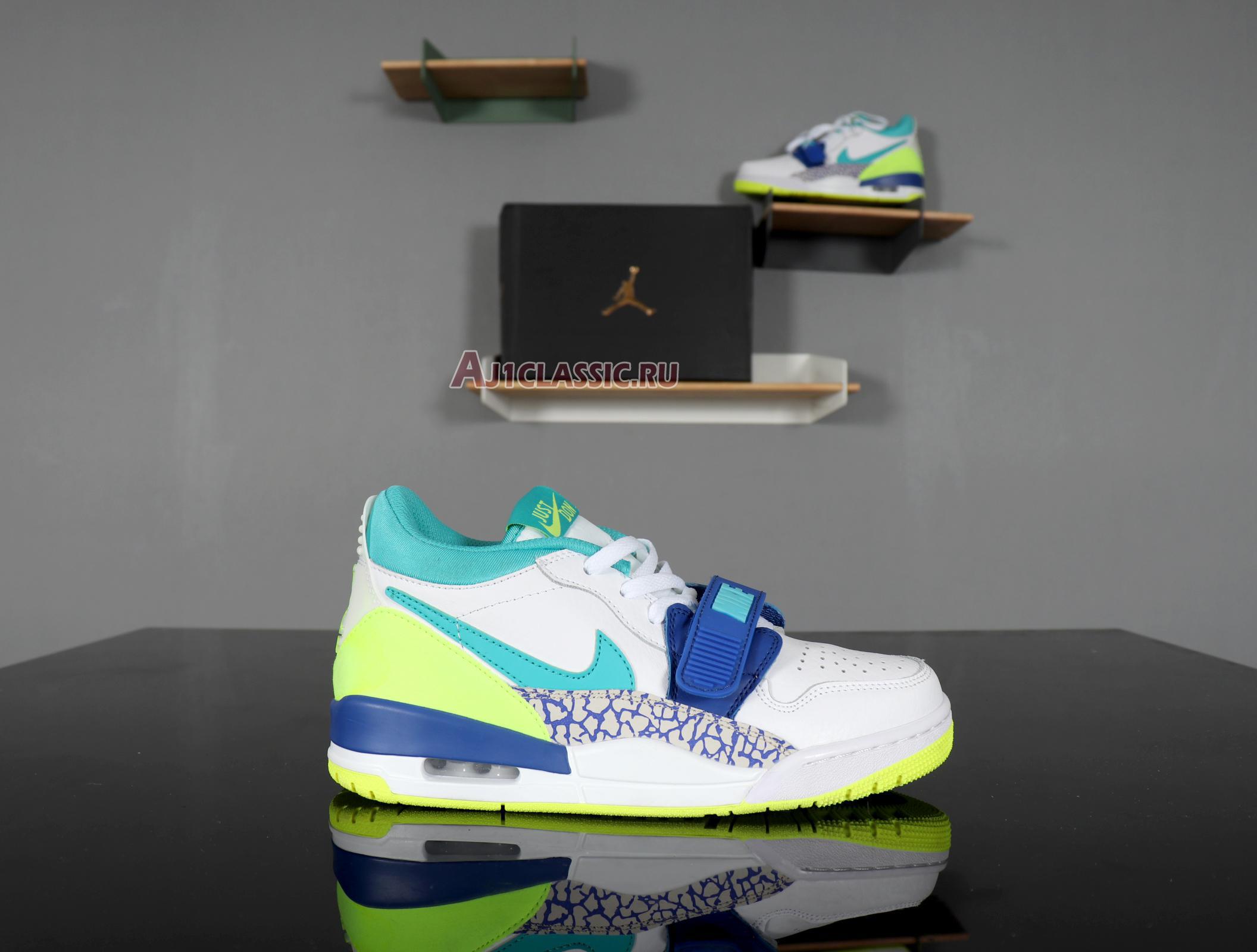jordan legacy 312 low ultramarine neon yellow aquamarine