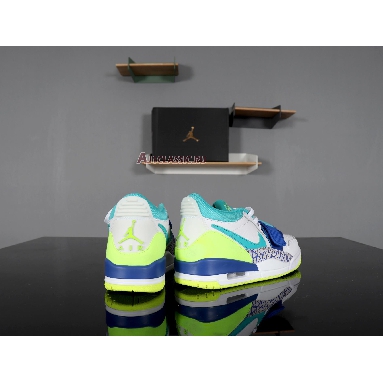 Just Don x Air Jordan Legacy 312 Low Neon Aquamarine CD7069-103 White/Ultramarine-Neon Yellow-Aquamarine Mens Womens Shoes