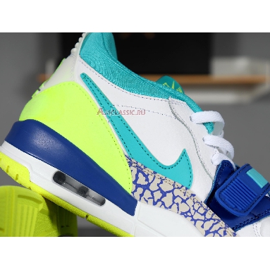 Just Don x Air Jordan Legacy 312 Low Neon Aquamarine CD7069-103 White/Ultramarine-Neon Yellow-Aquamarine Mens Womens Shoes