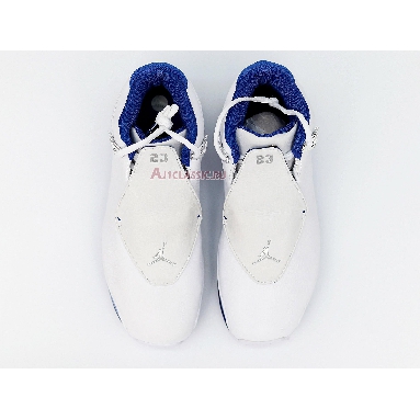 Air Jordan 18 Retro White Sport Royal AA2494-106 White/Sport Royal-White-Metallic Silver Mens Womens Shoes