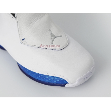 Air Jordan 18 Retro White Sport Royal AA2494-106 White/Sport Royal-White-Metallic Silver Mens Womens Shoes