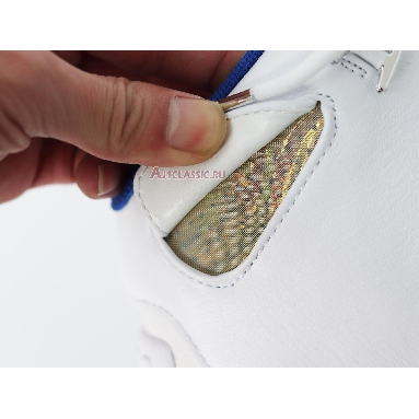 Air Jordan 18 Retro White Sport Royal AA2494-106 White/Sport Royal-White-Metallic Silver Mens Womens Shoes