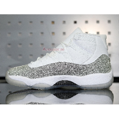 Wmns Air Jordan 11 Retro Vast Grey AR0715-100 White/Metallic Silver-Vast Grey Mens Womens Shoes
