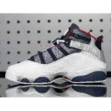 Air Jordan 6 Rings Olympic 322992-161 White/Varsity Red-Midnight Navy-Metallic Gold Mens Womens Shoes