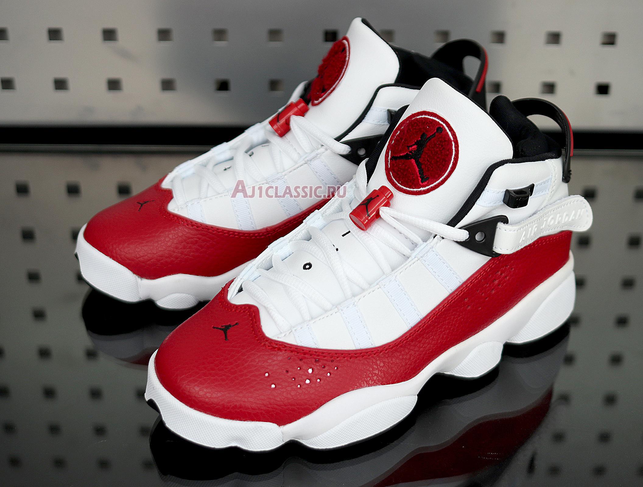 New Air Jordan 6 Rings "White University Red" 322992-120 Shoes